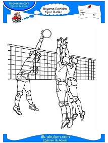 Çocuklar İçin Voleybol Boyama Sayfaları 